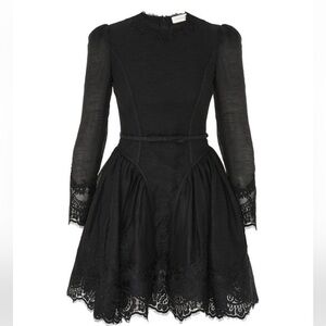 Zimmermann HYPNOTIC LACE TRIM MINI DRESS Dress size 1 small